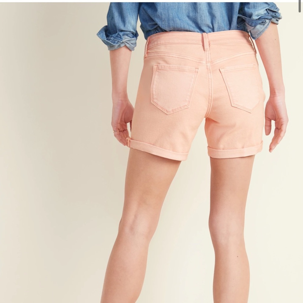 ⭐️ Mid Rise Distressed Pop-Color Denim Shorts ⭐️ - Picture 2 of 3